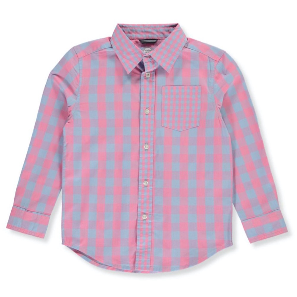 Boy's Wonder Nation Long Sleeve Button Up Shirt